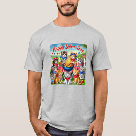 Camiseta de gatitos feliz Día del Trabajo