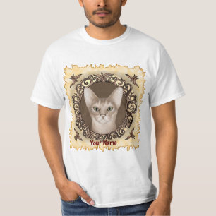 Camiseta de gato abisinio ornamentado