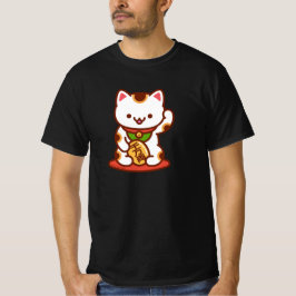 Camiseta de gato afortunada MANEKI-NEKO - Blanco