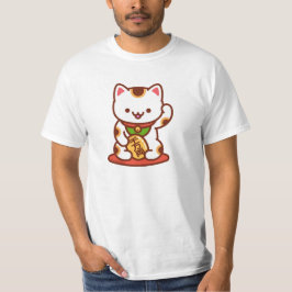 Camiseta de gato afortunada MANEKI-NEKO - Blanco