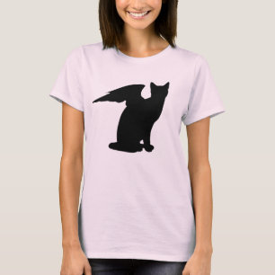 Camiseta de gato alado