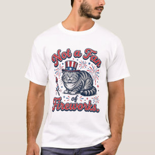 Camiseta de gato asustado que no es fanático de lo