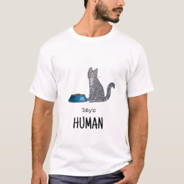 Camiseta de gato atigrado gris