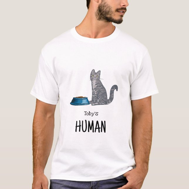 Camiseta de gato atigrado gris (Anverso)