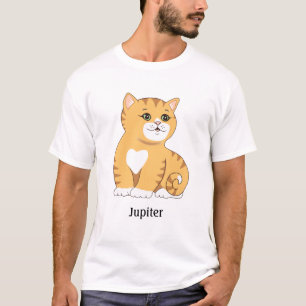 Camiseta de gato atigrado naranja lindo