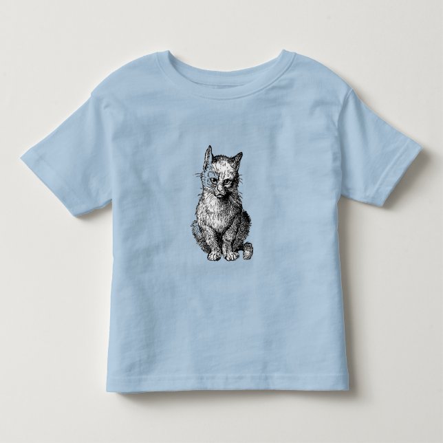 Camiseta de gato bebé animal lindo gruñón (Anverso)