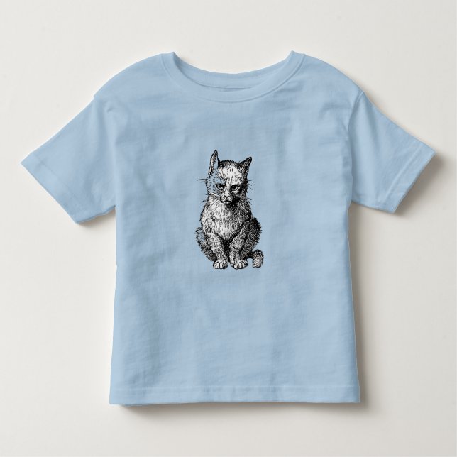 Camiseta de gato bebé animalito lindo gruñón (Anverso)