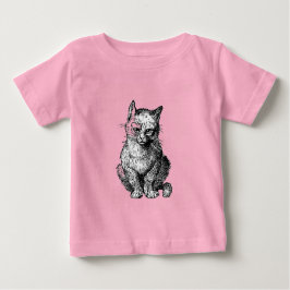 Camiseta de gato bebé animalito lindo gruñón