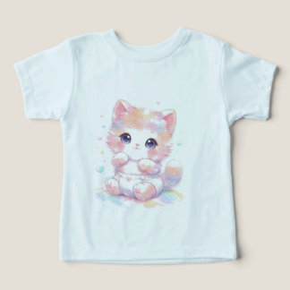 Camiseta de gato bebé Kawaii linda | Kit arcoíris 