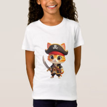Camiseta de gato bebé pirata