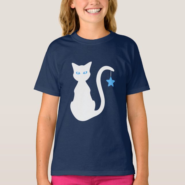 Camiseta de gato blanca (secundaria) (Anverso)