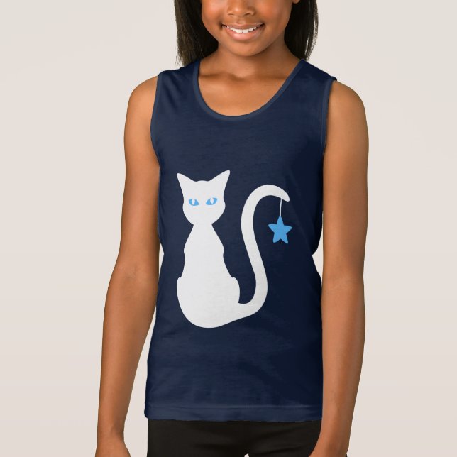 Camiseta de gato blanca (secundaria) (Anverso)