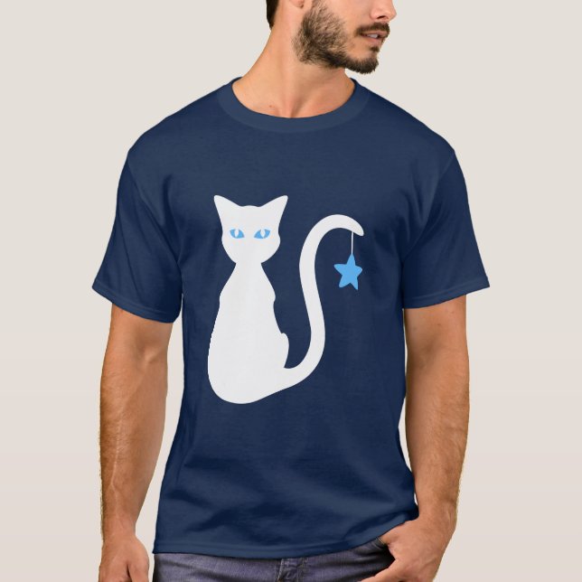 Camiseta de gato blanco (Anverso)