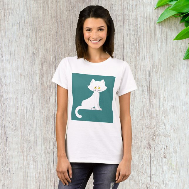 Camiseta de gato blanco (Subido por el creador)