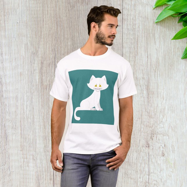 Camiseta de gato blanco (Subido por el creador)