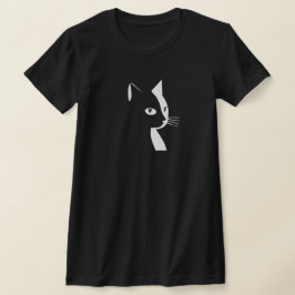 Camiseta de gato blanco y negro