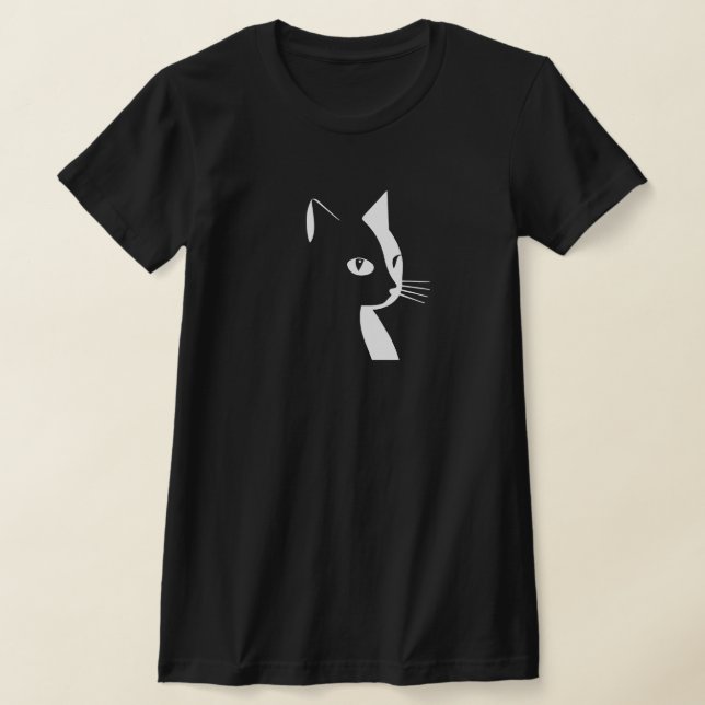 Camiseta de gato blanco y negro (Distribución)
