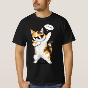 Camiseta de gato calico genial haciendo dab con ga