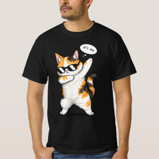 Camiseta de gato calico genial haciendo dab con ga