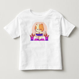 Camiseta de gato calico meditando, camisa divertid