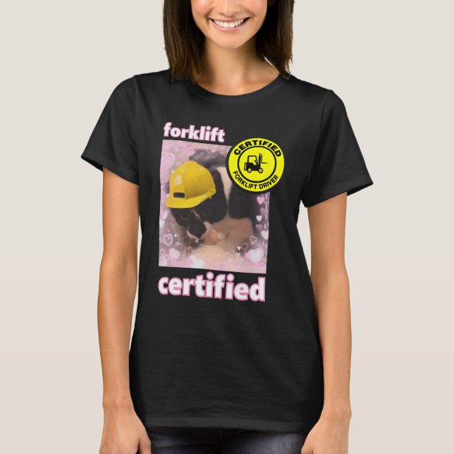 Camiseta de gato certificada para carretillas elev (Anverso)