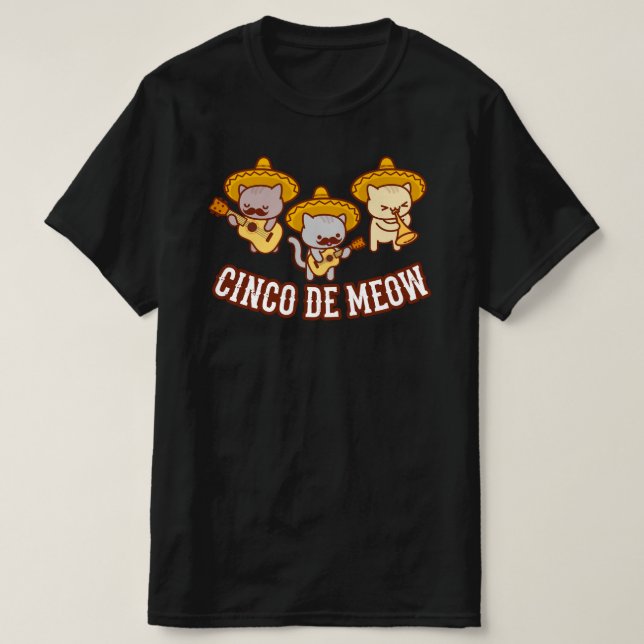 Camiseta De Gato Cinco De Meow (Diseño del anverso)