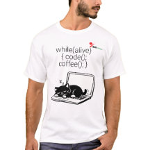 Camiseta de gato Código Café Repetir