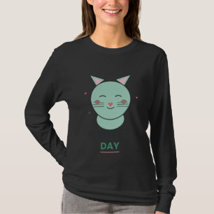Camiseta de gato con corazón de día perfecto