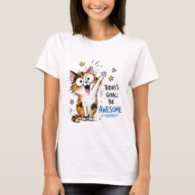 Camiseta de gato con el objetivo de hoy ser increí