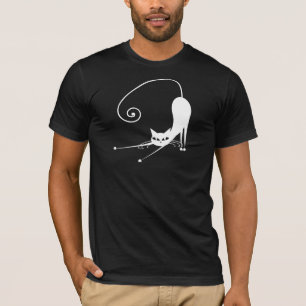 Camiseta de gato con estilo blanco