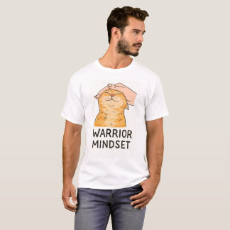 Camiseta de gato con mentalidad de guerrero