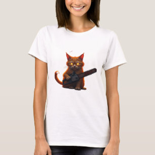 camiseta de gato con motosierra Classic T-Shirt