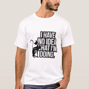 Camiseta de gato confusa