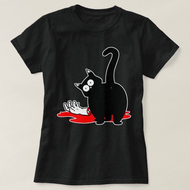 Camiseta de gato culpable (Diseño del anverso)