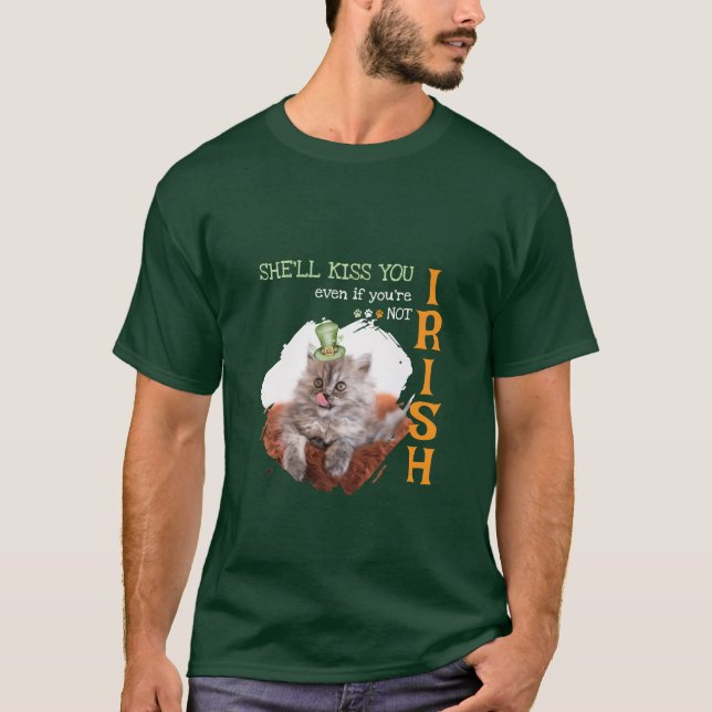 Camiseta de gato de beso irlandés (Anverso)