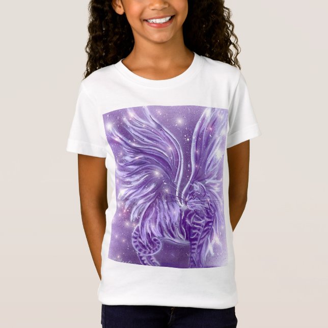 Camiseta de gato de felino celeste (Anverso)