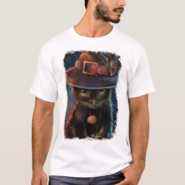 Camiseta de gato de Halloween (Anverso)