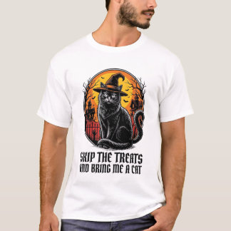 Camiseta de gato de Halloween grabado vintage espe