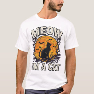 Camiseta de gato de Halloween Maúlla Soy un gato V
