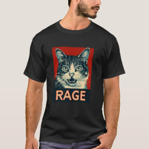 Camiseta de Gato de Ira  Camiseta Gráfica de Gato 