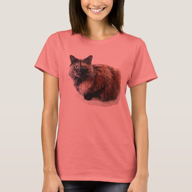 Camiseta de gato de la concha de tortuga (Anverso)