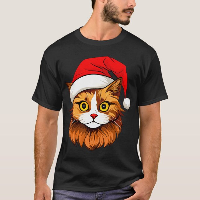 Camiseta de gato de Navidad (Anverso)