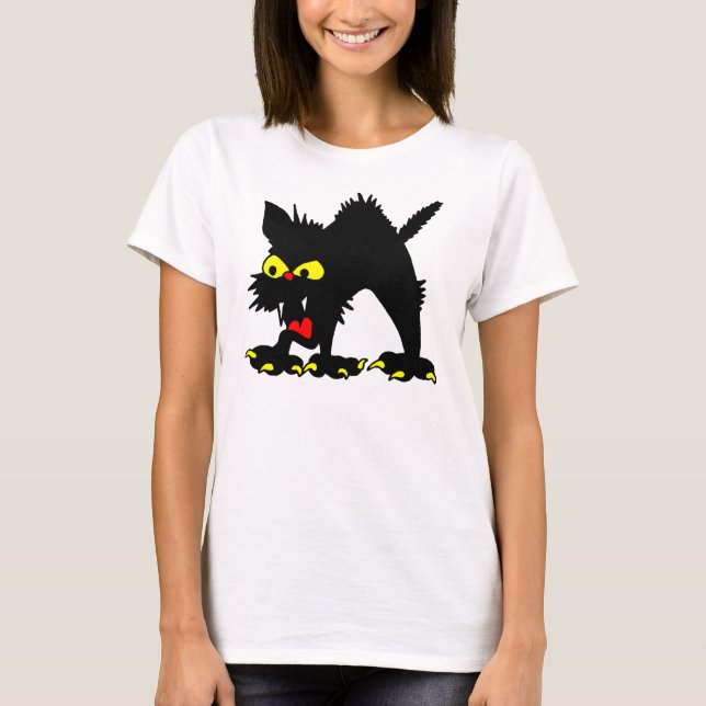 Camiseta de gato de personalizado Hissy (Anverso)