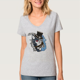Camiseta de gato de Punk al vapor