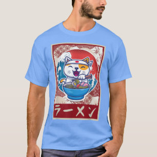 Camiseta de gato de Ramen Kawaii Anime regalo japo