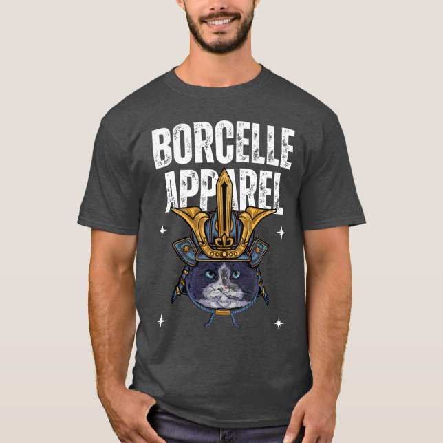 Camiseta de gato de Samurai - Diseño de guerrero (Anverso)