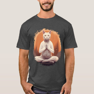 Camiseta de gato de yoga