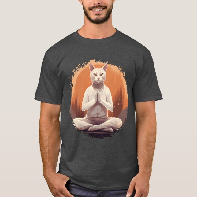 Camiseta de gato de yoga (Anverso)