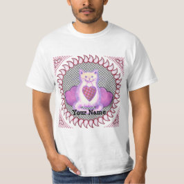 Camiseta de gato del corazón apilado