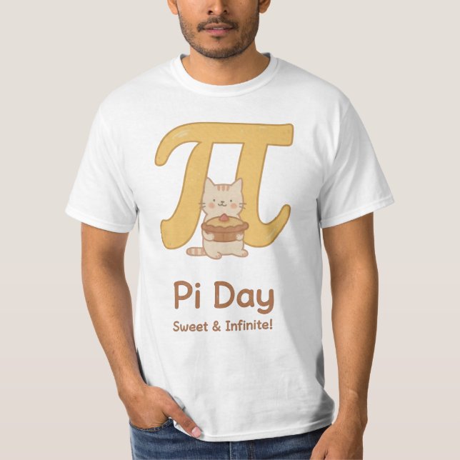 Camiseta de gato del Día de Pi linda (Anverso)